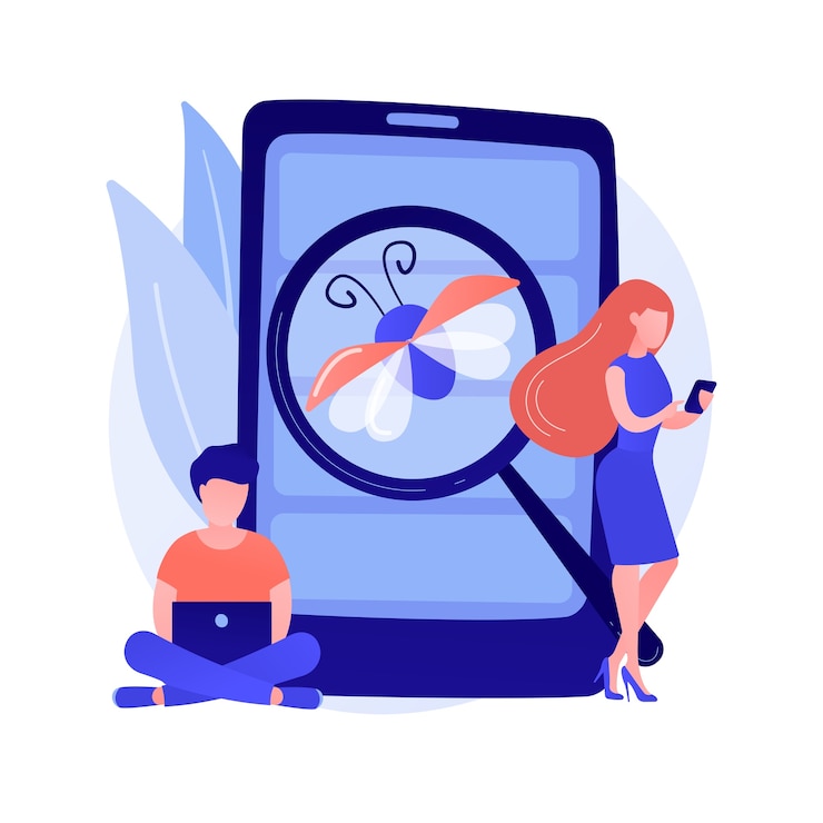 Vetor grátis ilustração em vetor conceito abstrato de teste beta. teste beta do novo produto, experiência do usuário pré-venda, processo de desenvolvimento de software, teste da segunda fase, verificação do ambiente real, metáfora abstrata.