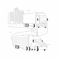 Vetor grátis ilustração em vetor conceito abstrato de transporte nacional