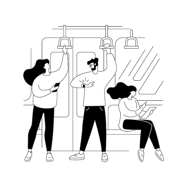 Ilustração em vetor conceito abstrato de transporte público