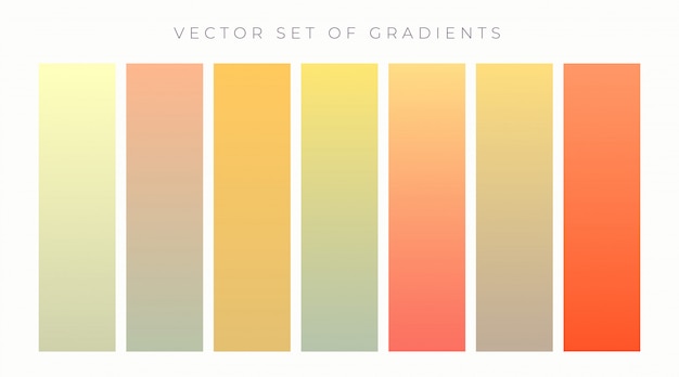 Vetor grátis ilustração em vetor conjunto gradiente vibrante de cores quentes