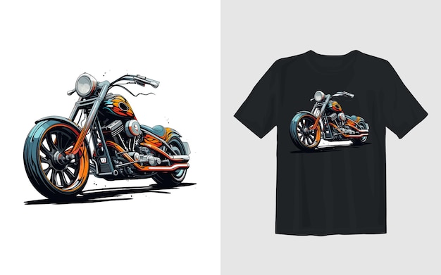 Vetor grátis ilustração em vetor de desenhos animados de bicicleta de sujeira extrema design de camiseta de motociclista