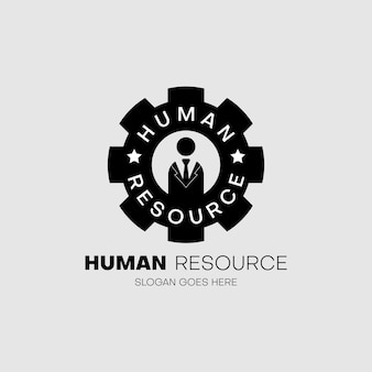 Ilustração em vetor de inspiração de design de logotipo de recursos humanos