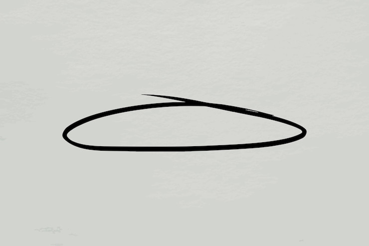 Vetor grátis ilustração em vetor de moldura de pincel oval preto