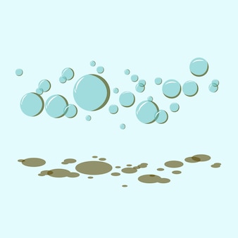 Ilustração em vetor de padrão de bolha para design de material