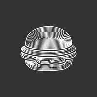 Ilustração em vetor design de logotipo de hambúrguer