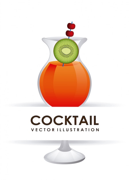 ilustração em vetor design gráfico cocktail