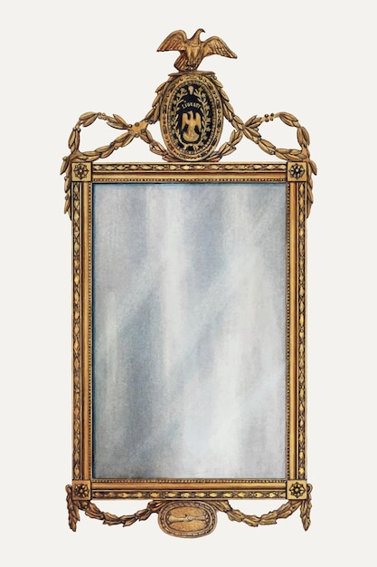 Ilustração em vetor espelho vintage, remixada da arte de Nicholas Gorid e Frank Wenger.