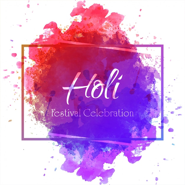 Ilustração em vetor feliz holi com colorido gulal