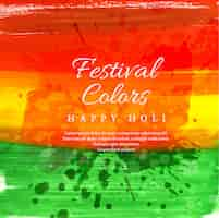 Vetor grátis ilustração em vetor feliz holi com colorido gulal