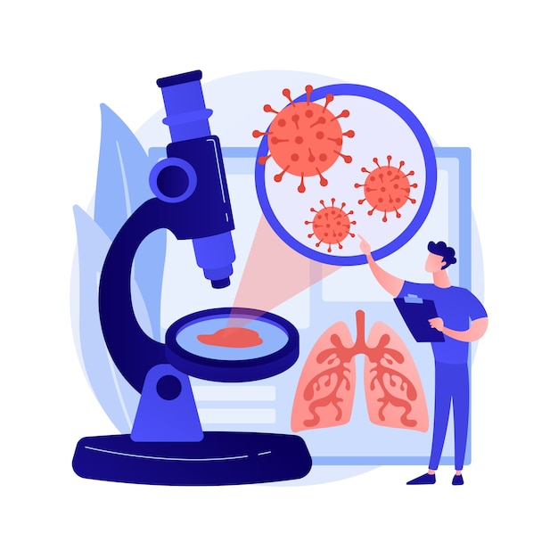 Vetor grátis ilustração em vetor novo conceito abstrato coronavirus ncov. novo surto de doença por coronavírus, prevenção e controle de infecção por ncov, medidas preventivas, metáfora abstrata de estatísticas covid-19.