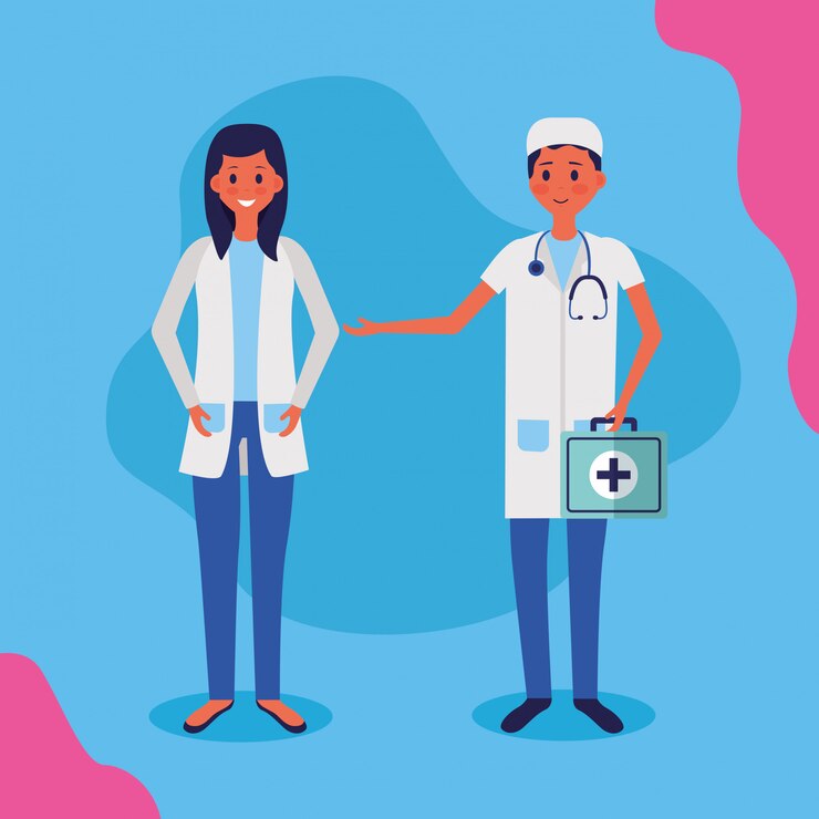 Vetor grátis ilustração em vetor pessoal pessoal médico