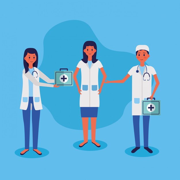 Ilustração em vetor pessoal pessoal médico