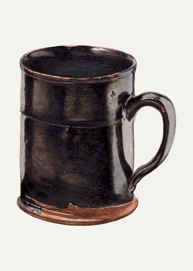 Vetor grátis ilustração em vetor vintage da xícara de café, remixada da obra de arte de um artista americano do século 20