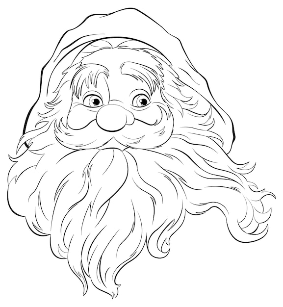 Vetor grátis ilustração festiva do vetor do retrato dos desenhos animados de papai noel