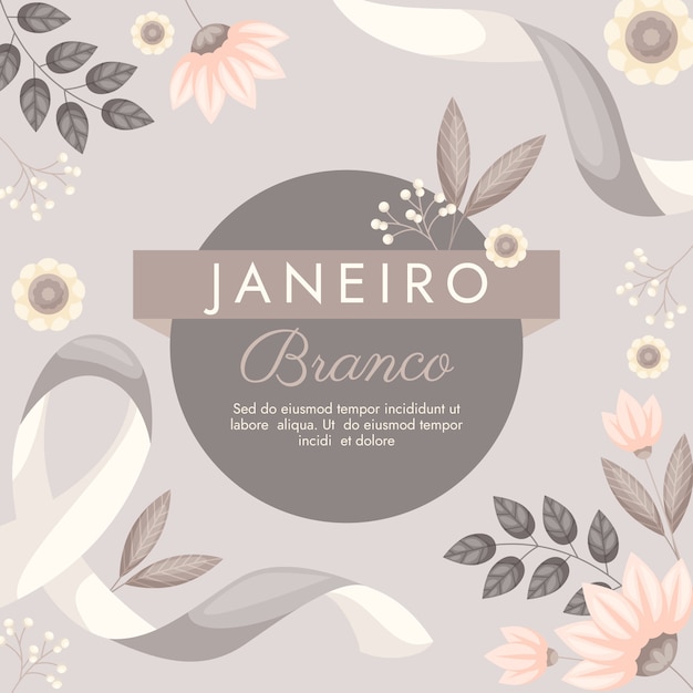 Ilustração flat blanco janeiro