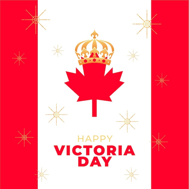 Vetor grátis ilustração flat canadian victoria day