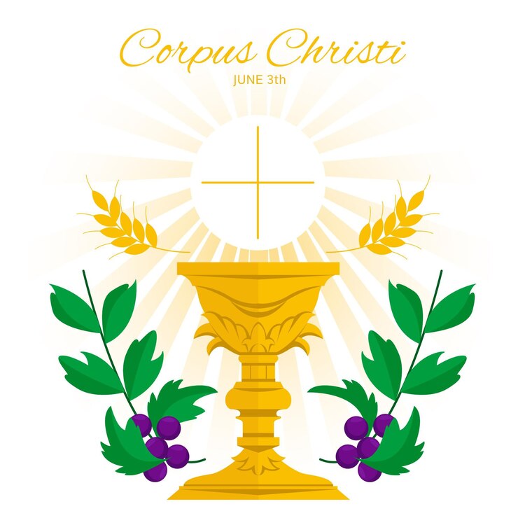 Vetor grátis ilustração flat corpus christi