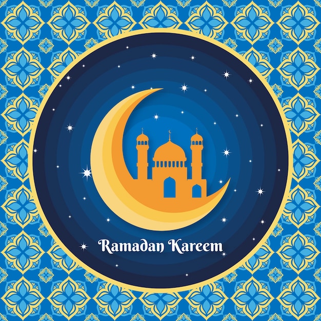 Vetor grátis ilustração flat ramadan kareem