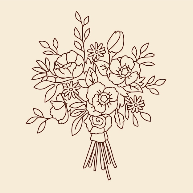 Vetor grátis ilustração floral desenhada à mão