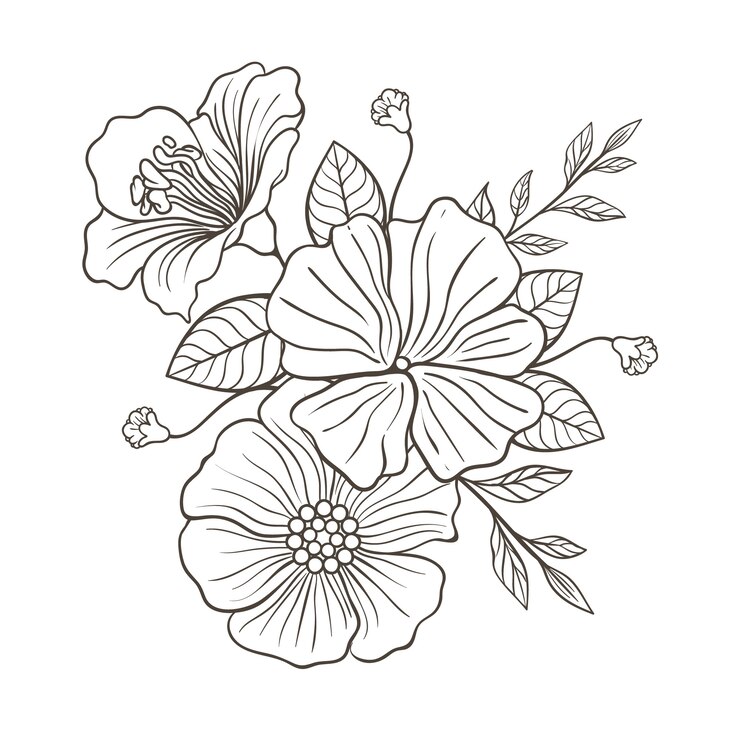 Vetor grátis ilustração floral desenhada à mão