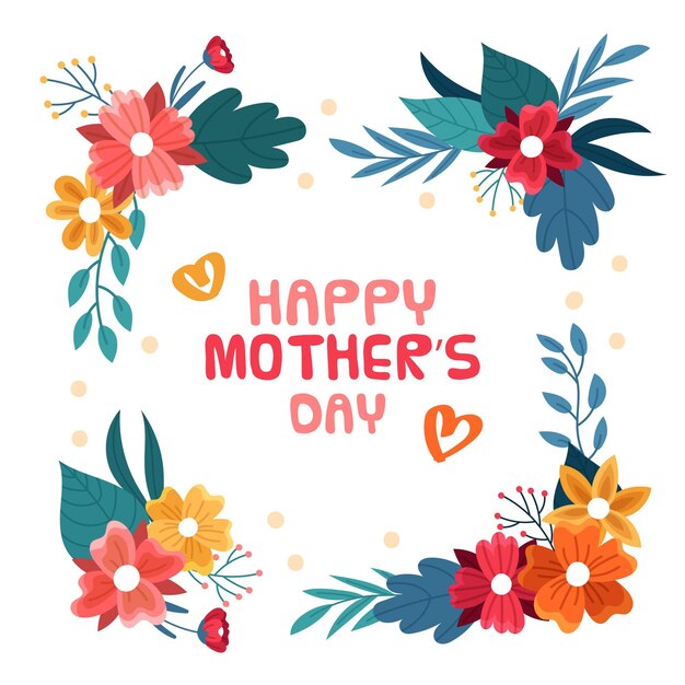Ilustração floral do dia das mães