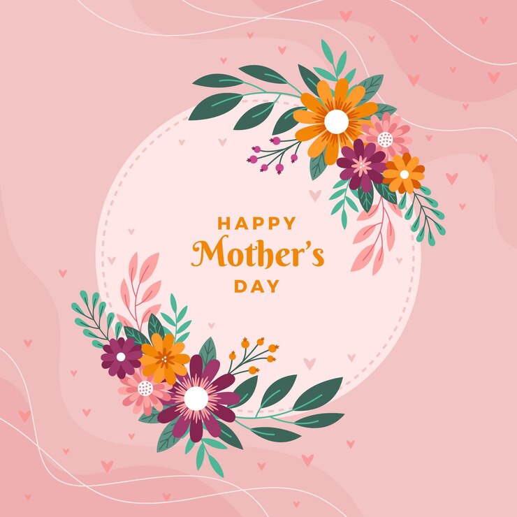 Vetor grátis ilustração floral do dia das mães