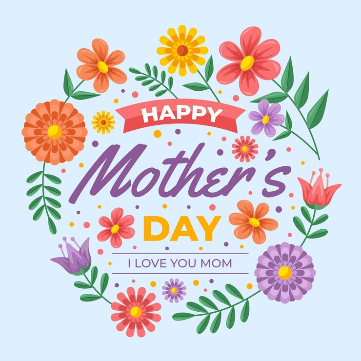 Vetor grátis ilustração floral do dia das mães