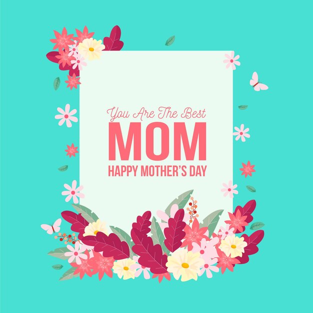 Ilustração floral do dia das mães