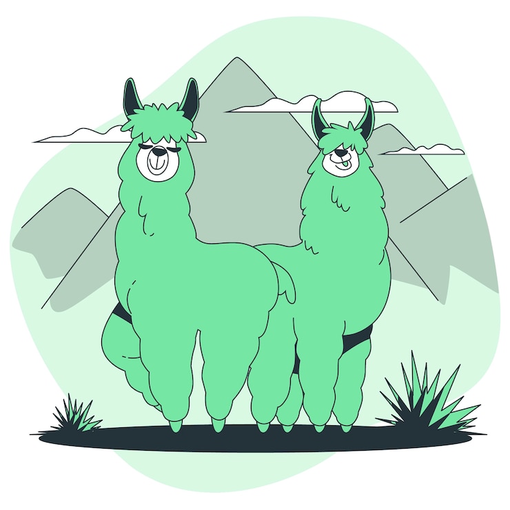 Vetor grátis ilustração fofa do conceito de lhama