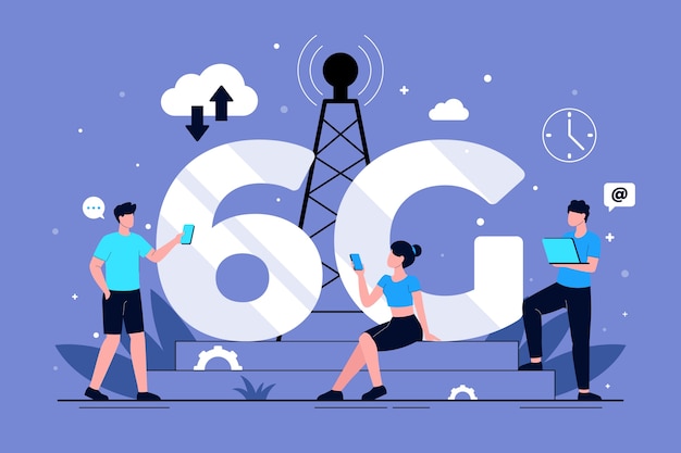 Vetor grátis ilustração gradiente 6g