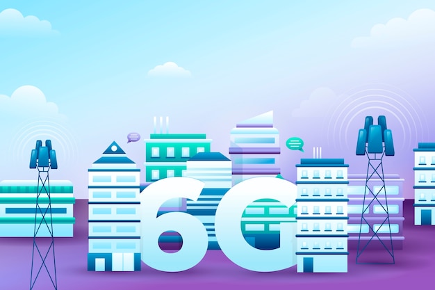 Vetor grátis ilustração gradiente 6g