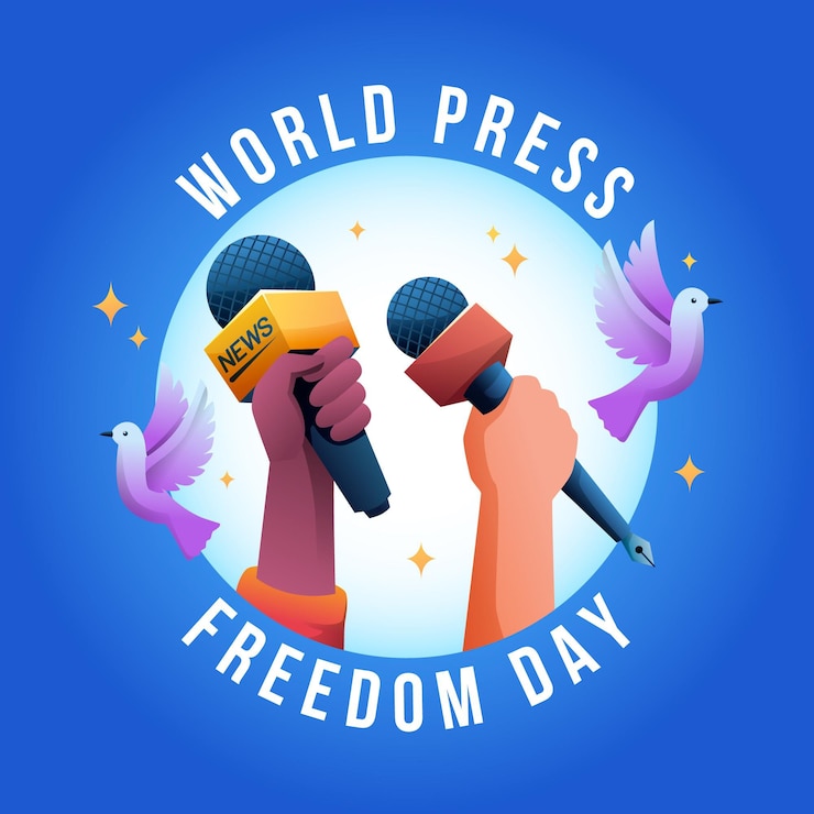 Vetor grátis ilustração gradiente do dia mundial da liberdade de imprensa