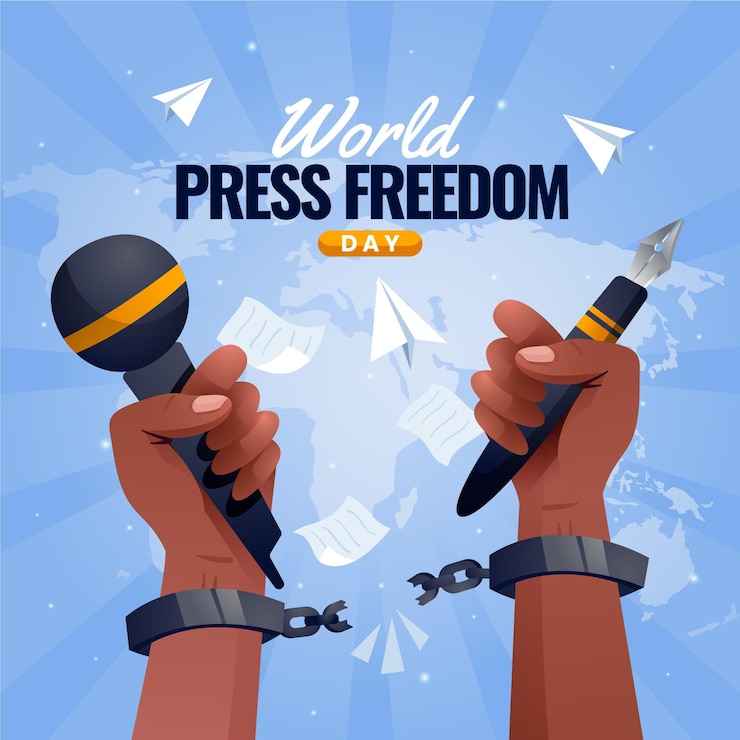 Vetor grátis ilustração gradiente do dia mundial da liberdade de imprensa
