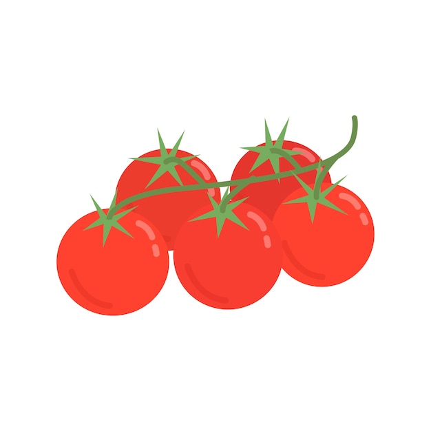 Ilustração gráfica de tomates vermelhos saudáveis