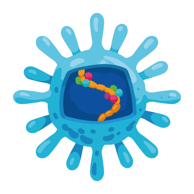 Vetor grátis ilustração isolada da doença do vírus nipah
