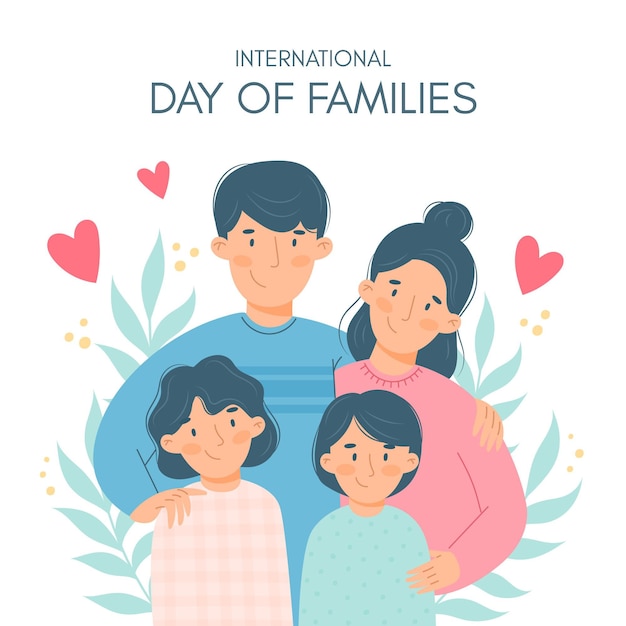 Vetor grátis ilustração orgânica do dia internacional das famílias