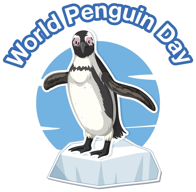 Vetor grátis ilustração para comemorar o dia mundial do pinguim