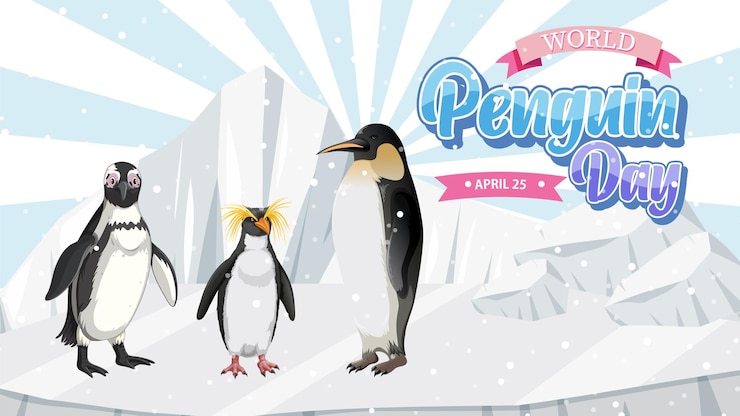 Vetor grátis ilustração para comemorar o dia mundial do pinguim