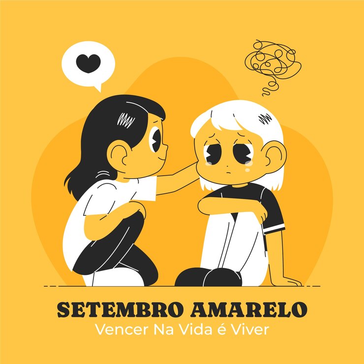 Vetor grátis ilustração para conscientização do mês brasileiro de prevenção ao suicídio