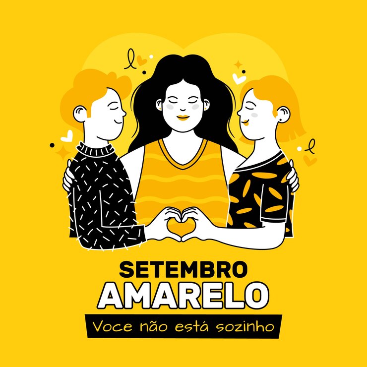 Vetor grátis ilustração para conscientização do mês brasileiro de prevenção ao suicídio