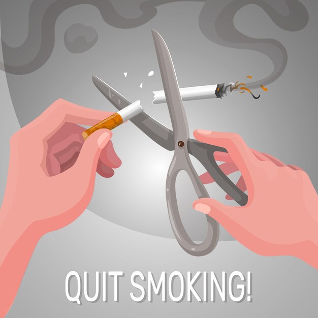 Ilustração para parar de fumar