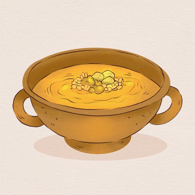 Vetor grátis ilustração pintada deliciosa locro