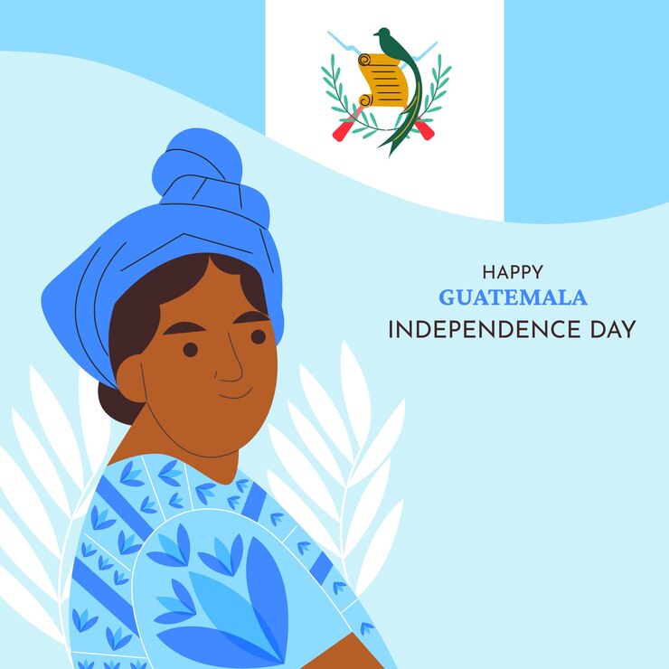 Vetor grátis ilustração plana da independência da guatemala