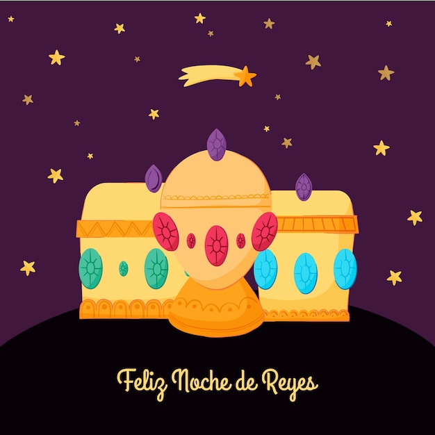 Vetor grátis ilustração plana de reyes magos