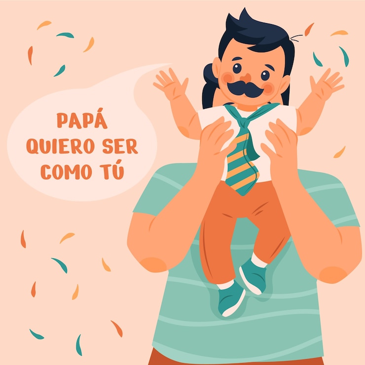 Vetor grátis ilustração plana dia del padre