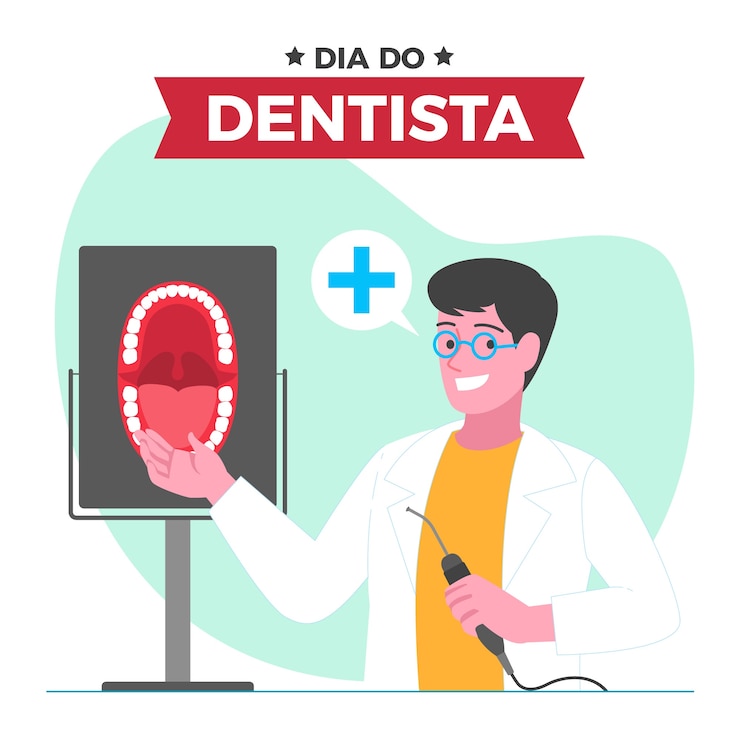 Vetor grátis ilustração plana do dia do dentista