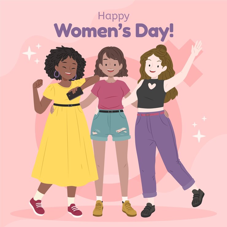 Vetor grátis ilustração plana do dia internacional da mulher