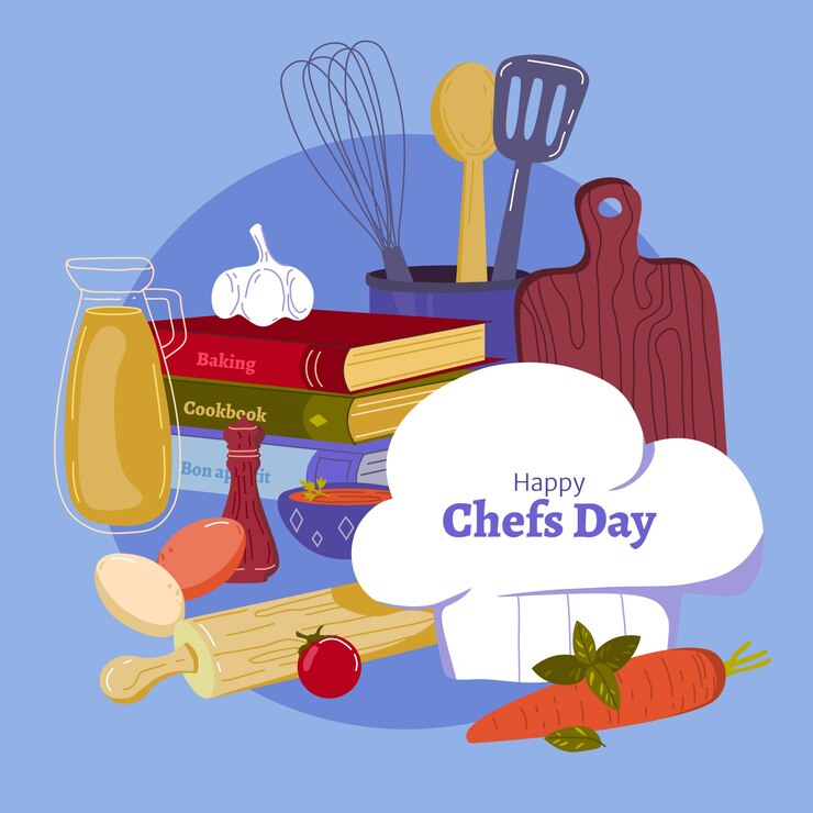 Vetor grátis ilustração plana do dia internacional do chef