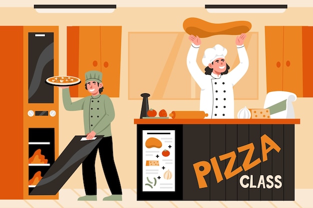 Ilustração plana do dia internacional do chef