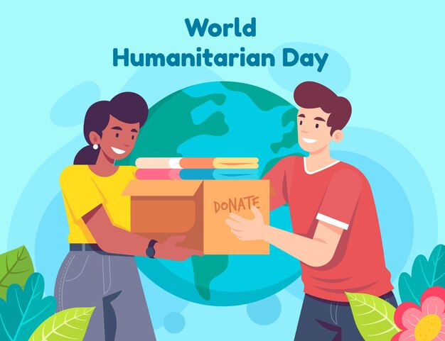 Ilustração plana do Dia Mundial da Humanidade